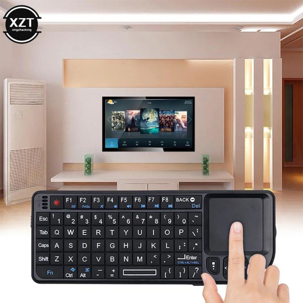 Tastiere Nuovo mini mini wireless da 2,4 g Tastiera da gioco touchpad Tastiera wireless per gaming per smart TV Samsung Panasonic Toshiba