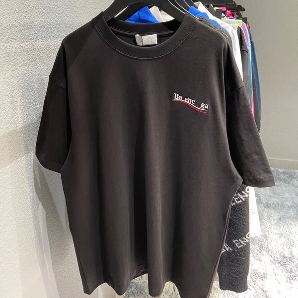 Летняя мужская и женская футболка, парижский дизайнерский рисунок, узор с O-образным вырезом, дышащий хлопковый топ уличной спортивной одежды, высококачественная футболка для рубашки