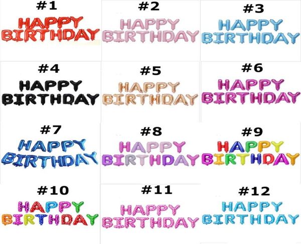 24 стиля, 16-дюймовый алюминиевый пленочный материал, воздушные шары с буквами на день рождения, детские украшения для дня рождения, свадебное украшение для комнаты balloo9308221