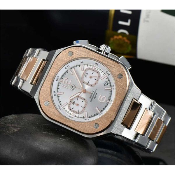 56% DI SCONTO orologio Orologio Nuovo Bell Ross Global Limited Edition Acciaio inossidabile Business Cronografo Data di lusso Moda Casual al quarzo da uomo