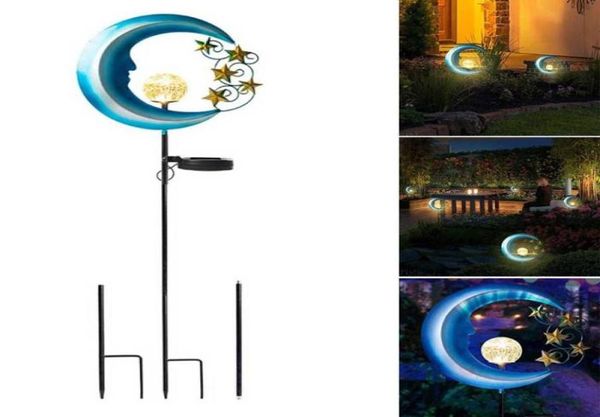 Солнечная энергия, садовый светильник, лунный треск, стеклянный шар, металлический светильник, солнечные фонари, садовая дорожка, декоративная для улицы, Backyard7744733