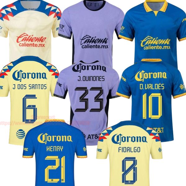 3XL 4XL Club America Fußballtrikots 23 24 FIDALGO J. QUINONES HENRY Fanspielerversion Home Away D. VALDES Fußballtrikots Top-Thai-Qualitätsset