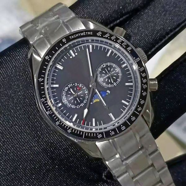 Мужчины из нержавеющей стали роскошные часы автоматические часы Машина Montre de Luxe Leather Watch без срока
