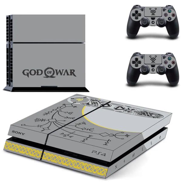 Adesivos jogo god of war ps4 adesivo de pele capa decalque para console controlador ps4 skins gordas vinil