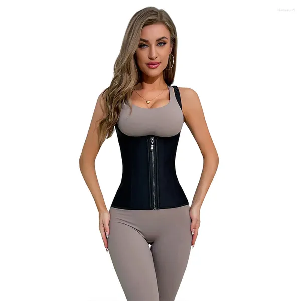 Damen-Shaper mit Reißverschluss und Haken, Latex-Weste, Luftloch in der Taille, Trainer, Cincher, Schlankheitsformer, Fajas, Schärpen