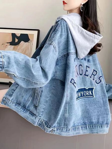 Mode Lässig Denim Jacke Frauen Koreanischen Stil Mantel Lose Wild Blau Schwarz Jean Jacken Frauen Kleidung Top Frühling Herbst Feminine 240301