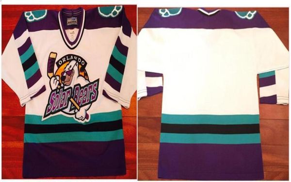 Custom Мужчины Молодежь Женщины Винтаж VTG 90039s Ihl Echl Bauer Orlando Solar Bears 30 ER 29 Дэвид Белл Винтаж Хоккей Джерси Size5286616