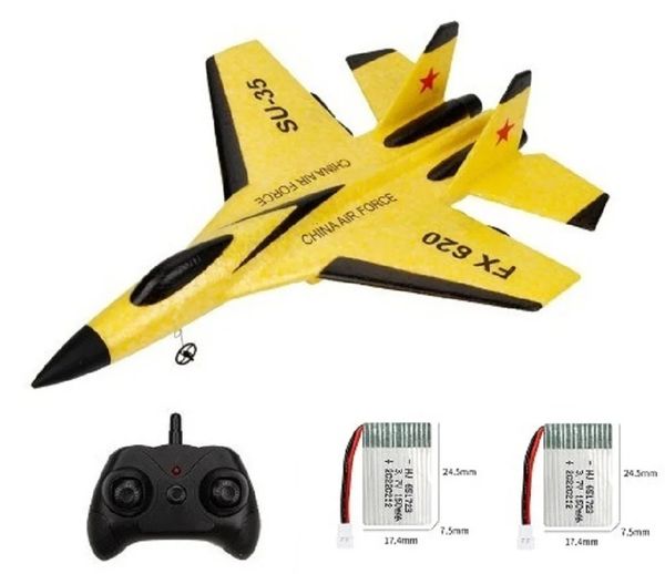 Su35 RC Planador Avião 24G Controle Remoto Drones Avião Modelo RTF UAV Natal Crianças Presente Montado Brinquedos Voadores 240228