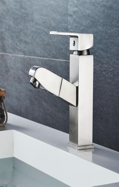Torneira clássica removível para banheira, torneira misturadora, alça única, escova de níquel, torneira para pia do banheiro 7337468