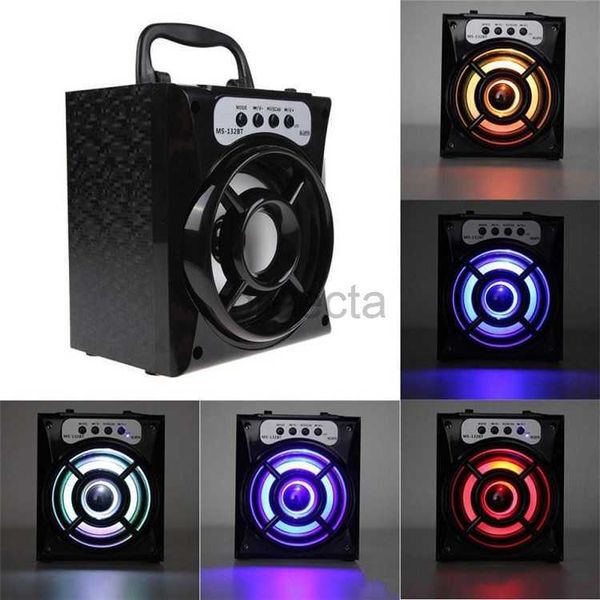 Alto-falantes portáteis MS-132BT Mini portátil sem fio Bluetooth Square Speaker Suporte FM Radio Shinning TF / Micro SD Card Music Playing DHL FEDEX 240304