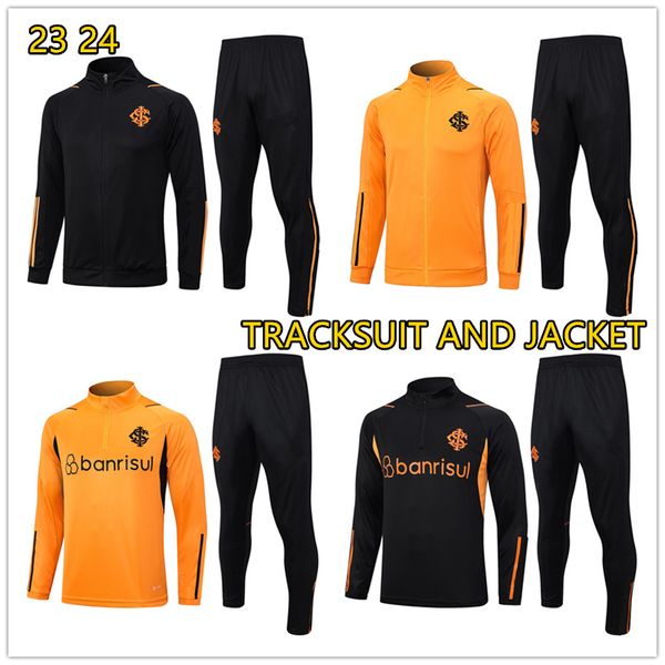 23 24 Brasilianische Fußballnationalmannschaft Trainingsanzüge und Jacke Trainingsanzug Logo-Stickerei Fußball Trainingskleidung Outdoor-Jogging-Shirt-Set