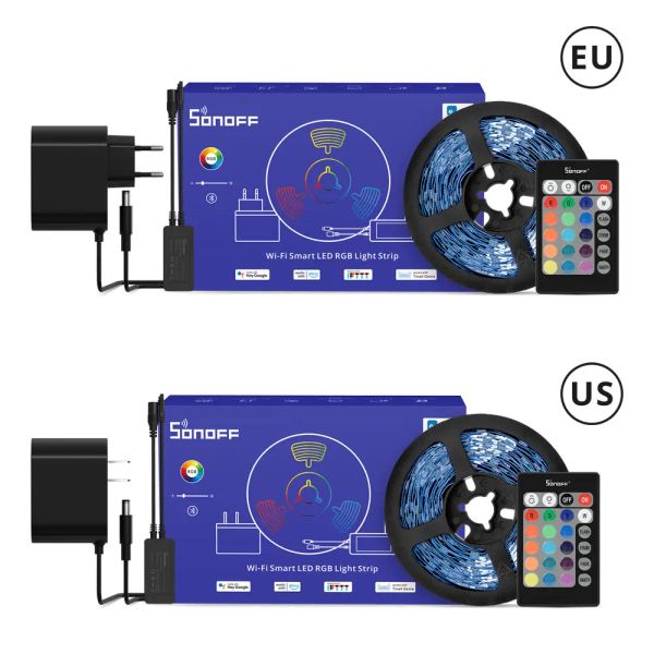 Управление Sonoff Led Light Strip Rgb Dimmable L2 Lite L3 Pro Rgbic Wi -Fi Lamp Strip Работает с Alexa Google SmartThings Ifttt Ewelink