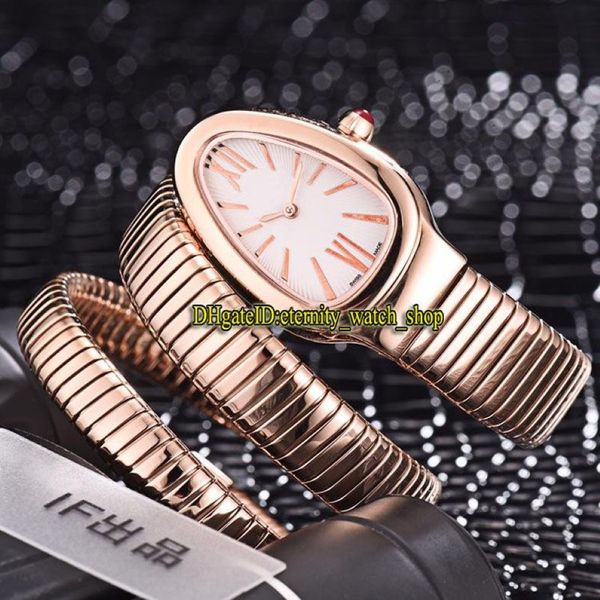 Sonsuzluk 8 Renk Ucuz Yüksek Kalite 103002 Beyaz Dial Swiss Quartz Kadınlar Saat Gül Altın Kılıf Çift Döngü Bilezik Moda Leydi W314Z