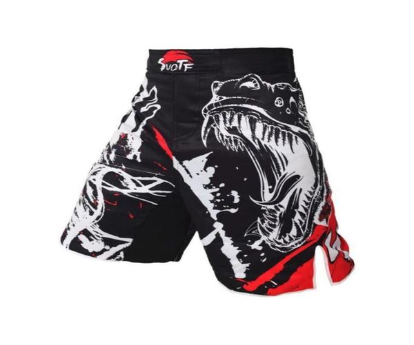 Estilo de tinta de crocodilo dominador gritando mma fitness respirável shorts luta boxe tigre muay thai barato mma shorts boxeo9039878