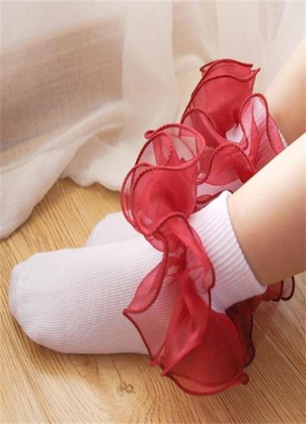Çocuklar bebek çorap kızlar pamuk dantel üç boyutlu fırfırlı çorap bebek bebek toddler çorap çocuklar giyim Noel hediyeleri moda 7313536
