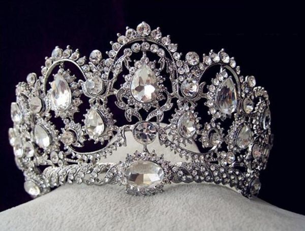 Auf Lager 2016 Vintage Pfau Kristall Tiara Braut Haarschmuck für Hochzeit Quinceanera Tiaras und Kronen Festzug Strass C9667411