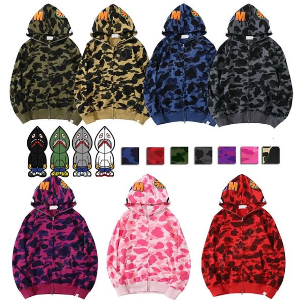 Kapüşonlu teknoloji polar köpekbalığı mes desiger full fermuarlı hoodies için womna siyah kamuflaj ceket mavi kapüşonlu kapüşonlu sweatshirt ma sweater log sleeve 318