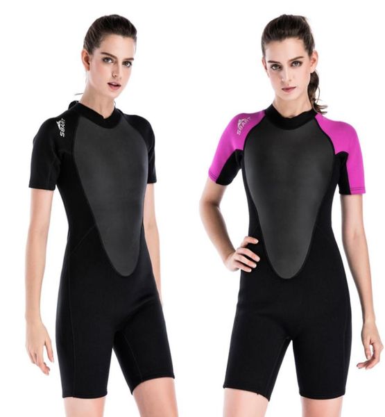 Muta in neoprene Sbart Donna 2MM Mute da surf Un pezzo Nuoto Snorkeling Muta da sub Manica lunga Nuoto9352498