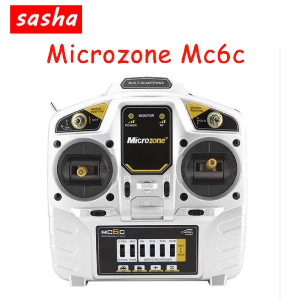 Gamepads Microzone Mc6c 2.4g 6ch Controlador Transmissor Receptor Sistema de Rádio para Avião RC Drone Multirotor Helicóptero Carro Barco