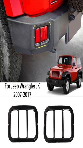 Abajur de nevoeiro traseiro luz da cauda capa decoração para jeep wrangler jk 20072017 acessórios exteriores automóveis2412041