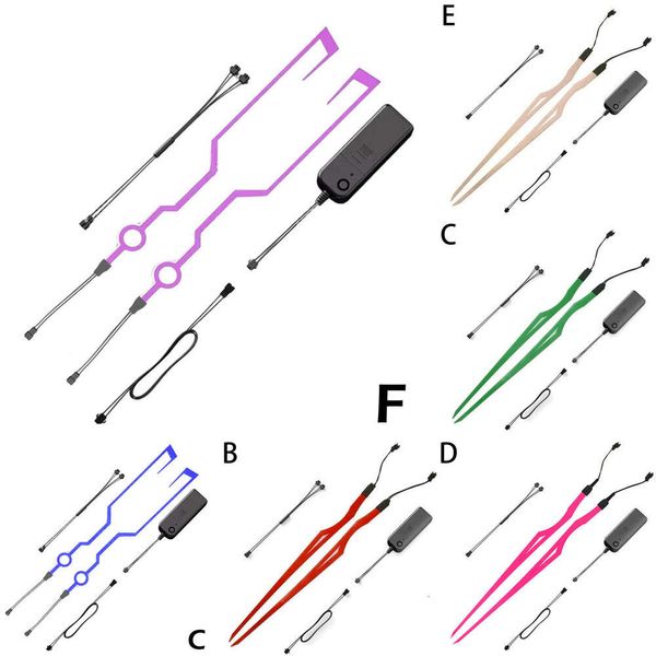 Neue Kalt Licht Mod Kit Blinkende Streifen Leuchtende Lichter Helm LED Dekoration Aufkleber Motorrad Nacht Reiten L4r8