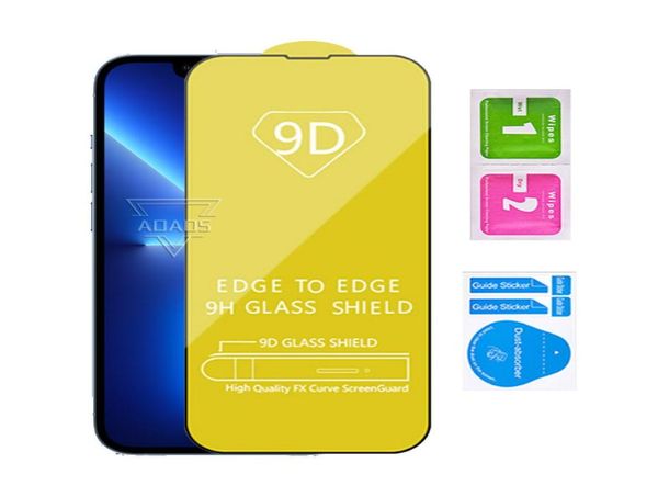 9D gehärtetes Glas Handy-Displayschutz für iPhone 13 12 MINI PRO 11 XR XS MAX 8 7 6 Samsung Galaxy S21 A32 A42 A52 A72 4G 5G A517386395