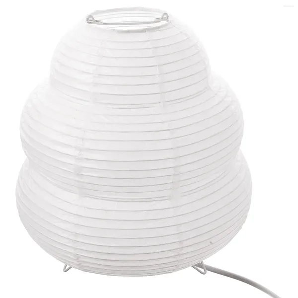 Masa lambaları BeaUpretty Başucu Lambası Beyaz Pirinç Kağıt Fener Masa Zemin Gece Işık Yatak Odası Oturma Odası Ofis Fiş
