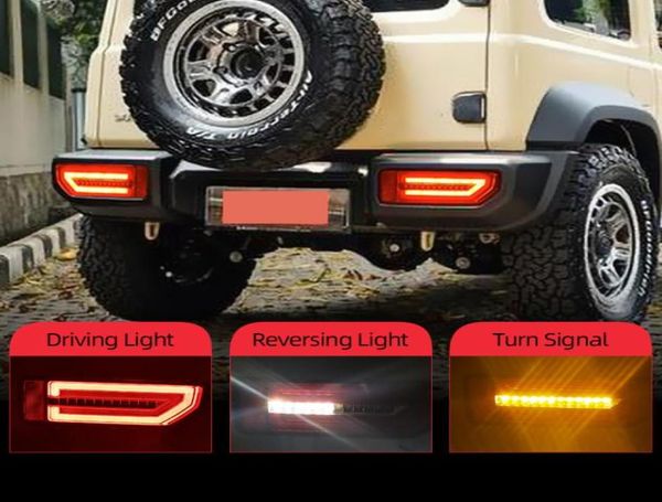 2 pezzi riflettore LED lampada di coda per Suzuki JIMNY 2019 2020 fanale posteriore lampada posteriore freno di stazionamento flusso di luce indicatori di direzione 8108532