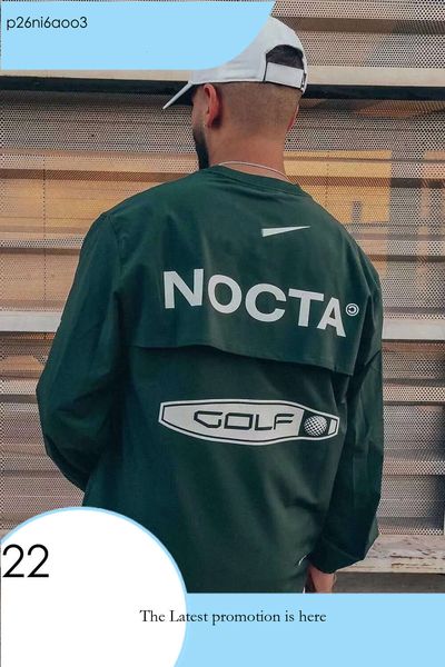 Nocta Erkek Hoodies Us Versiyonu Nocta Golf Co Markalı Draw Nefes Alabaş Hızlı Kurutma Leisure Sports T-Shirt 891