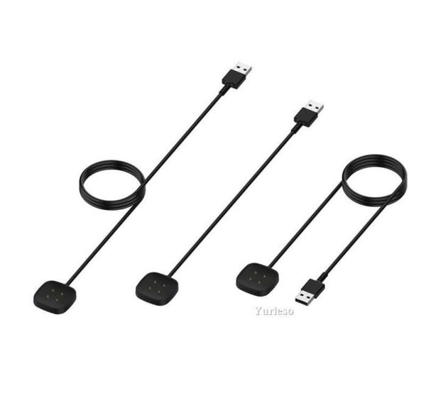 Dock Station Charger Adaptörü USB Fitbit Senseversa için Şarj Kablosu Taban Kablo Kablosu 3 Smartwatch Versa3 Akıllı İzleme Aksesuarı FA9352470