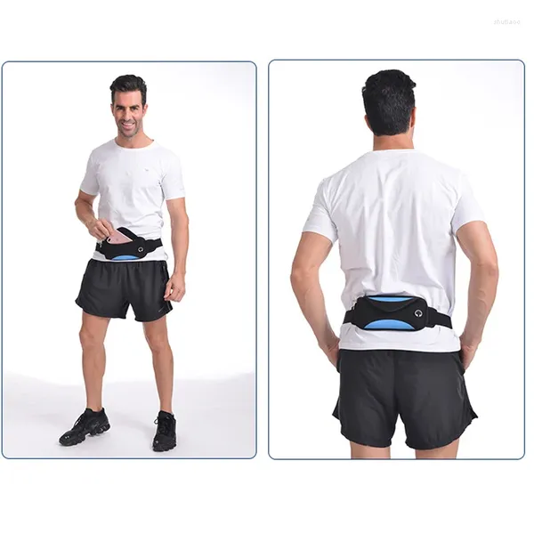 Sacos de cintura 7 polegadas esporte runnning saco impermeável ao ar livre jogging cinto hip ginásio fitness correndo para homens mulheres