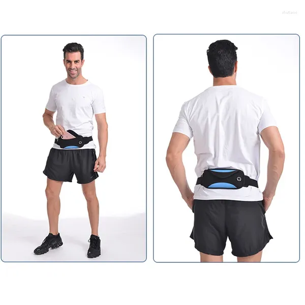 Marsupi Borsa da corsa sportiva da 7 pollici Cintura da jogging all'aperto impermeabile Hip Gym Fitness Running per uomo donna