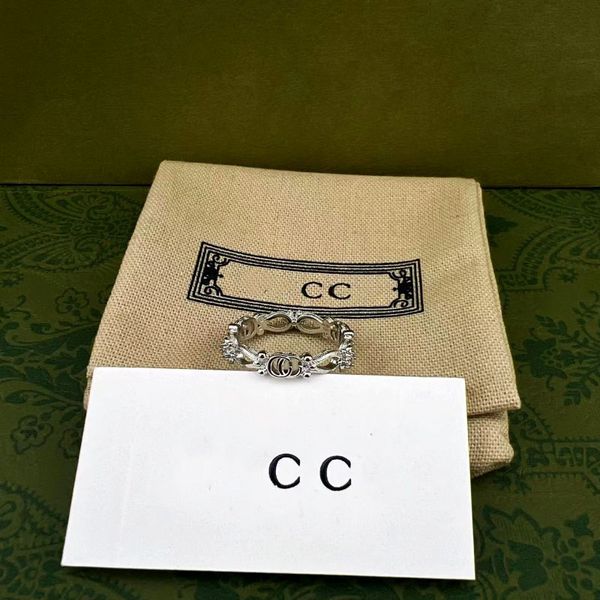 Женские кольцевые дизайнерские ювелирные украшения подарки S Diamond Sier Ring