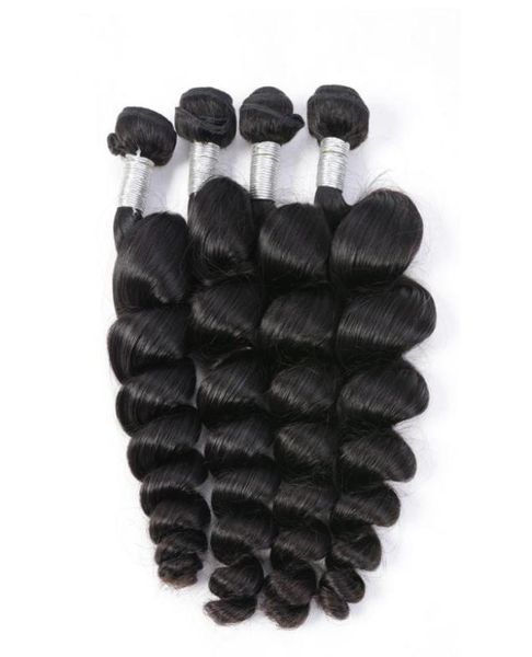 Modern Show Brasileiro Onda Solta Virign Feixes de Cabelo Extensões de Cabelo Humano Natural Preto Não Processado Tecer Bundle9535023