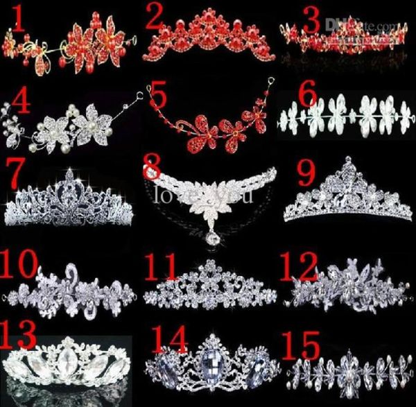 15 diversi tipi economici moda fiore nuziale tiara copricapo corona per abiti da sposa abito abito6921968