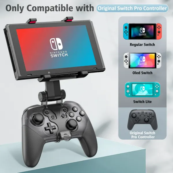 Hüllen Einstellbare Switch Pro Controller Griffhalterung für Nintendo Switch/OLED/Lite Spielzubehör Gamepad Clip Klemmhalter Halterung