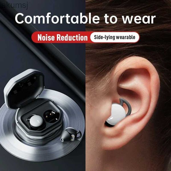 Handy -Ohrhörer Neue Mini -Knospen Wireless Ohrhörer Bluetooth Earphone für Schlaf kleine Buds Pro Kopfhörer Unsichtbarer Geräuschstündung Headset YQ240304