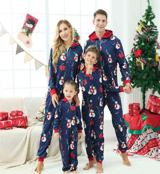 Aile eşleştiren Noel pijamaları anne kızı kıyafetler seti xmas pijama onesies yetişkin çocuklar bebek aile görünüm pjs 2111048902101