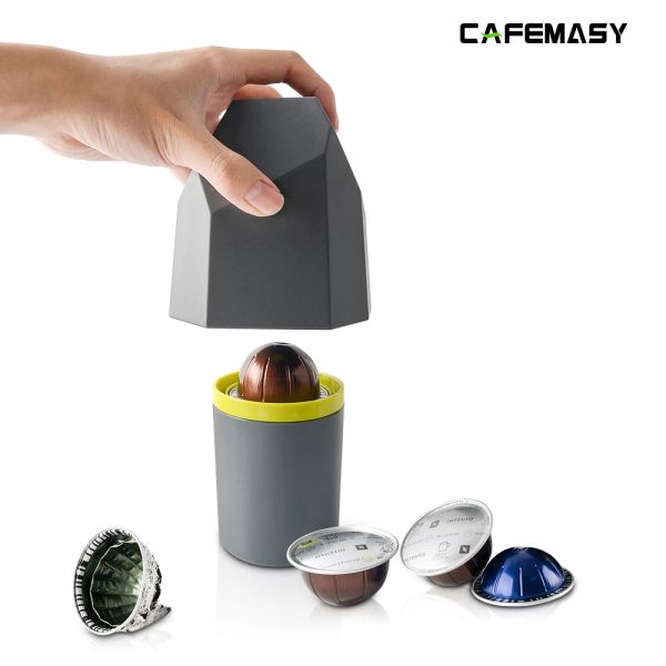 Vagens cápsulas de café reciclar balde ferramenta de reciclagem de alumínio cápsulas nespresso vertuoline pod plástico cápsulas de café caixa recicladora