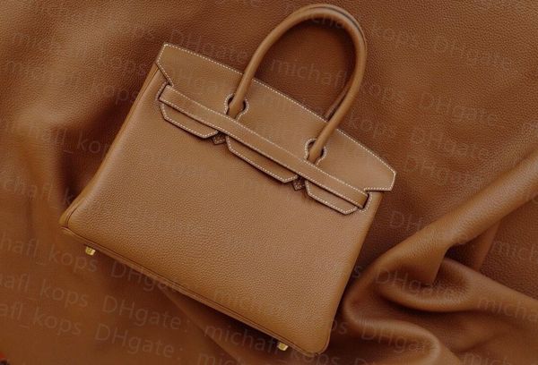 Tote Top, Spiegelqualität, Honigwachs, handgenähte Damenhandtasche, Gold- und Silberverschluss, Designer-Tasche, seitliche Seriennummer mit Box 1:1