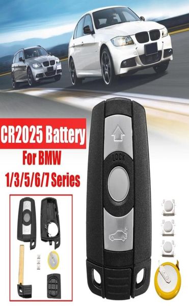 Con batteria a lama telecomando a 3 pulsanti custodia per chiave auto coperture styling rivestimento per BMW serie 13567 E90 E92 E93 E60 E61 X1 X5 X68121426