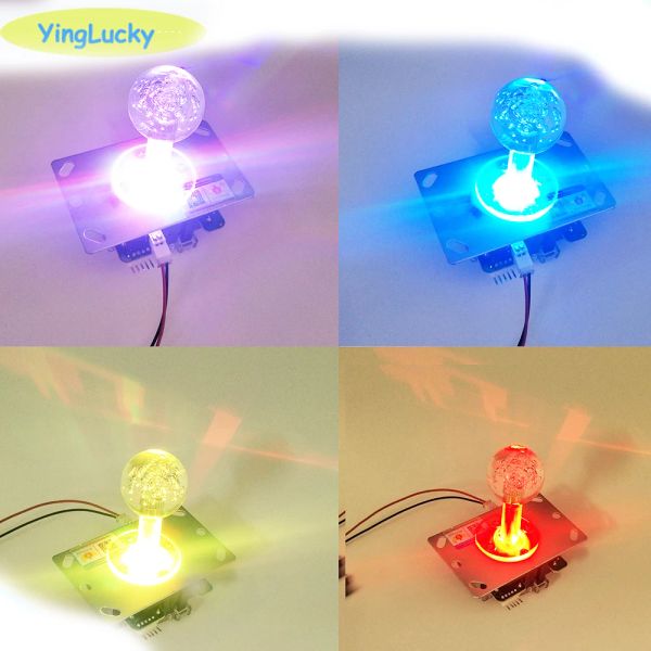 Joystick Joystick Yinglucky Joystick arcade 5v Joystick colorato luminoso Joystick Sanwa per macchina per bambole arcade Console di gioco Pandora