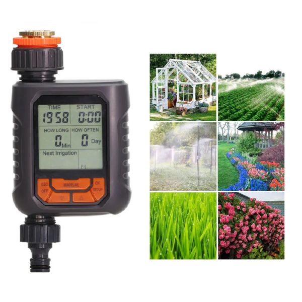 Kits temporizador de jardim automático programável, temporizador digital de água ip65 à prova d'água para sistema de irrigação de gramado, controlador de irrigação