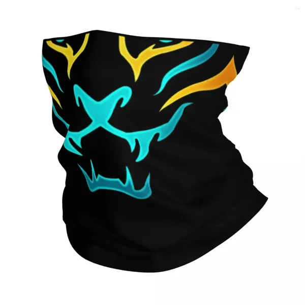 Bandanas kda mais akali tigre cosplay bandana pescoço gaiter para esqui acampamento envoltório cachecol liga jogo de batalha lendas balaclava mais quente