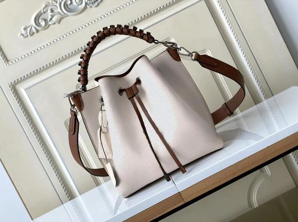 Neo noe kova omuz çanta çantası çanta tasarımcısı m59554 kadınlar deri içi boş out brawstring crossbody muria totes çanta m55800