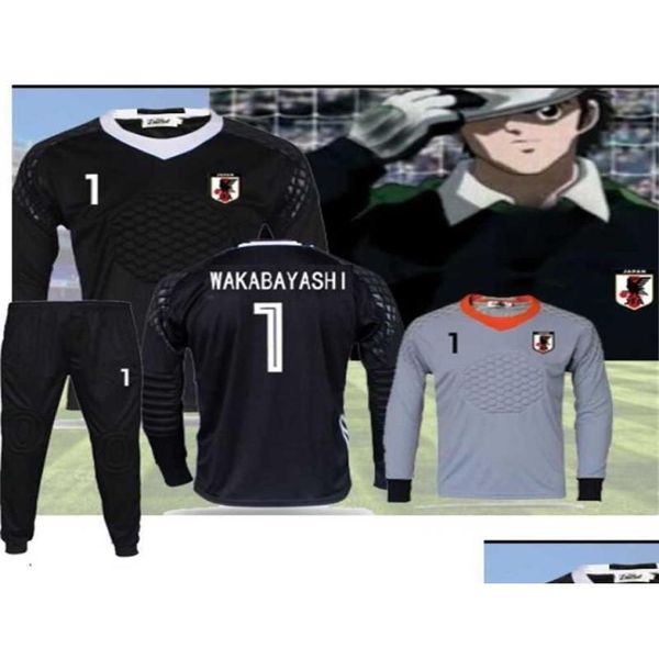 Erkek Trailsits Camisetas Tsubasa Futbol Futbol Forma Jerseysoliver Atom Maillots de Foot kalecisi Wakabayashi ATON Cosplay üniforma D Dhqar