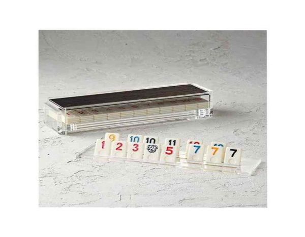 Set di giochi da tavolo Lucite per persone di tutte le età Regalo per il Giorno del Ringraziamento Gioco Brain Booster Acrilico personalizzato Rummy Q Set314S1263038