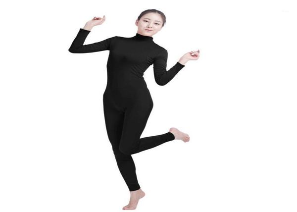 Ensnovo Unisex Cosplay Nylon Spandex Overalls und Strampler Lycra Body Rollkragen Spandex Langarm Anzug Fußlos Unitard18777589