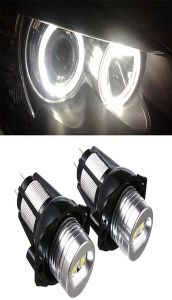 2 pezzi E90 Angel Eyes Halo Ring LED Light 6W Lampadina Xenon Lampada di guida bianca impermeabile per fari allo xeno Canbus Ger3250428