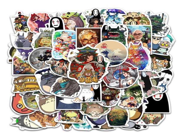 Adesivo de carro 1050100pcs Anime Adesivos Totoro Spirited Away Princesa Mononoke Ghibli Hayao Miyazaki Estética Estudante Papelaria 7866264